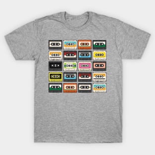 Retro Cassette Tape Collection // Vintage Music Lover // Old School Tape T-Shirt